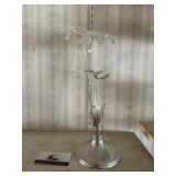 Silver plate Amaryllis clear flower vase