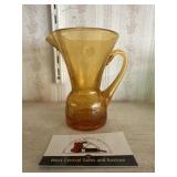 Amber crackle Glass bud vase