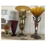Art deco vases and misc