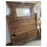 Mirrored headboard, footboard, side rails