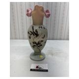 Hand painted ruffle edge vase