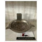 Metal ashtray and cigarette holder