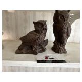 Wooden carved owls