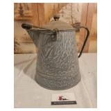 Vintage enamelware coffee pot