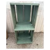 Blue goose wooden crate