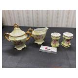 Ceramic Cream, Sugar, Salt and Pepper Shakers