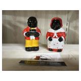 Black Americana salt and pepper shakers