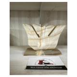 Carved stone napkin holder