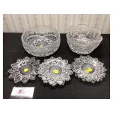 Clear Glass Bowls and Plates