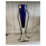 Art deco vase in metal stand