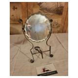 Vintage scalloped glass mirror