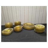 Vintage Yellow Plates