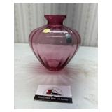 Pilgrim glass cranberry vase
