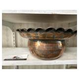 Antique copper flower vessel
