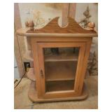 Wooden curio cabinet shelf