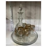 Vintage decanter and cups