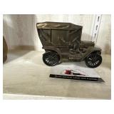 Vintage metal car bank