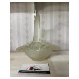 Glass ruffle edge basket