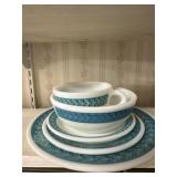 Fire king plates, bowl, mug