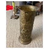 Metal floor vase
