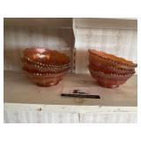 Orange leaf sorbet bowls