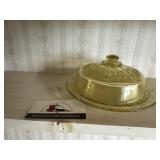 Yellow covered dish