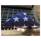 Folded American flag