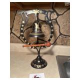 Vintage brass gong dinner bell