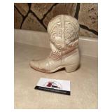Cowboy boot wall pocket vase