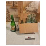 Vintage coke and 7up bottles