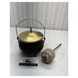 Cast iron fire starter smudge pot