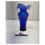 Blue glass vase