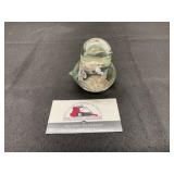 Lefton Glass Bird Paperweight