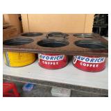 Homemade coffee can tin caddy