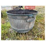 Galvanized bushel basket
