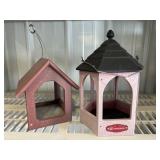 Two Composite Bird Feeders