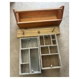 Wood Drawers, carpenter box and misc