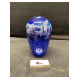 Unique blue vase heavy
