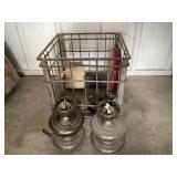 Metal Oil Lamp Bases and Misc