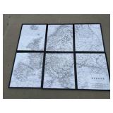 6 piece European Map