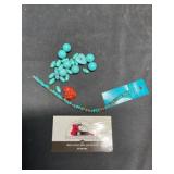 Turquoise, orange turquoise? And Howelite  beats.