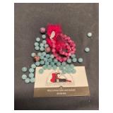Pink or Ruby Tourmaline, leopard Jasper, and