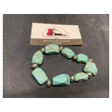 Turquoise or howelite bracelet