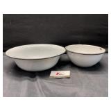 Two Enamel Bowls
