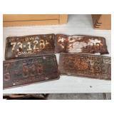 Vintage license plates