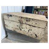 White Rustic Wood Box with pulley and barn