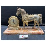 United Clock Brass Horse