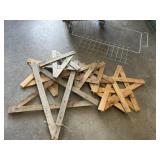 Basket of Wood Stars
