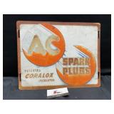 Metal AC Spark Plug Sign