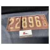 Vintage Metal Illinois License Plate